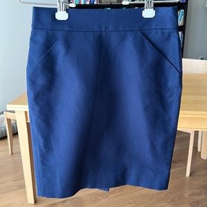J. Crew The pencil skirt blue, size 0